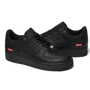 Black Supreme x Nike Air force 1s